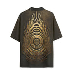 Hawaiian Shirt Gold Tribal Symbol