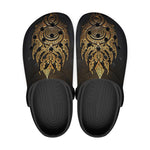 Classic Clogs Gold Tribal Symbol