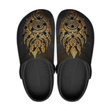 Classic Clogs Gold Tribal Symbol