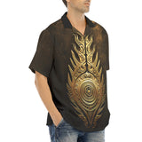 Hawaiian Shirt Gold Tribal Symbol