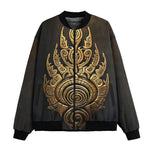 Bomber Jacket Gold Tribal Symbol