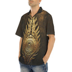 Hawaiian Shirt Gold Tribal Symbol
