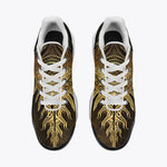 Air Cushion Sneakers Gold Tribal Symbol
