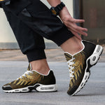 Air Cushion Sneakers Gold Tribal Symbol
