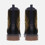 Leather Boots Gold Tribal Symbol