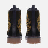 Leather Boots Gold Tribal Symbol
