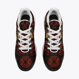 Air Cushion Sneakers Golden Dragon Red Flowers