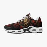 Air Cushion Sneakers Golden Dragon Red Flowers