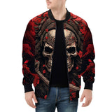 Bomber Jacket Japanese Samurai Skull Art