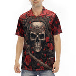 Men's Polo Shirt Japanese Samurai Skull Art