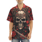 Hawaiian Shirt Japanese Samurai Skull Art
