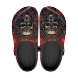 Classic Clogs Japanese Samurai Skull Art