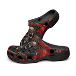 Classic Clogs Japanese Samurai Skull Art