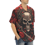 Hawaiian Shirt Japanese Samurai Skull Art
