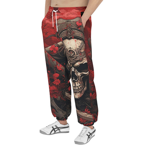 Men's Sweatpants Japanese Samurai Skull Art