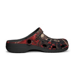 Classic Clogs Japanese Samurai Skull Art
