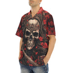 Hawaiian Shirt Japanese Samurai Skull Art