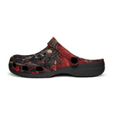 Classic Clogs Japanese Samurai Skull Art