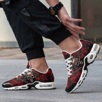Air Cushion Sneakers Japanese Samurai Skull Art