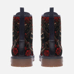 Leather Boots Japanese Samurai Skull Art