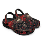Classic Clogs Japanese Samurai Skull Art