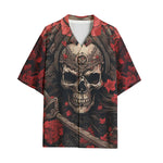 Hawaiian Shirt Japanese Samurai Skull Art