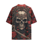 Hawaiian Shirt Japanese Samurai Skull Art
