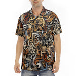 Men's Polo Shirt Various Shapes Romantic Graffiti