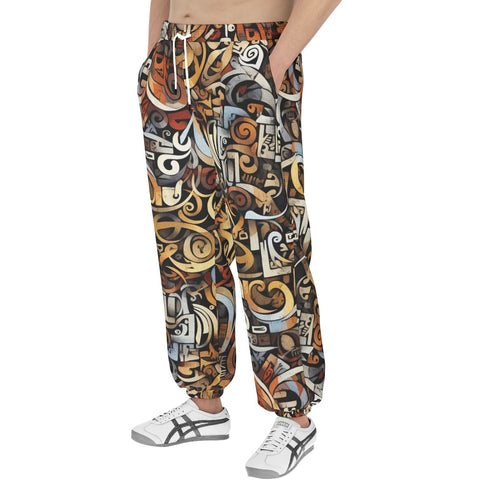 Men's Sweatpants Various Shapes Romantic Graffiti