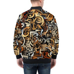 Bomber Jacket Various Shapes Romantic Graffiti