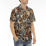 Men's Polo Shirt Various Shapes Romantic Graffiti