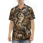 Men's Polo Shirt Shapes and Symbols Cubim Style