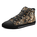 High-Top Canvas Shoes Shapes and Symbols Cubim Style