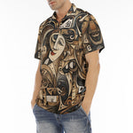 Men's Polo Shirt Shapes and Symbols Cubim Style