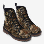 Leather Boots Shapes and Symbols Cubim Style