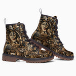 Leather Boots Shapes and Symbols Cubim Style
