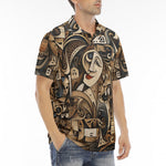 Men's Polo Shirt Shapes and Symbols Cubim Style