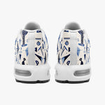 Air Cushion Sneakers Blue Tribal Drawing