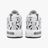 Air Cushion Sneakers Blue Tribal Drawing