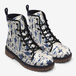 Leather Boots Blue Tribal Drawing