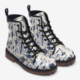 Leather Boots Blue Tribal Drawing