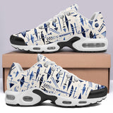 Air Cushion Sneakers Blue Tribal Drawing