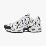Air Cushion Sneakers Blue Tribal Drawing