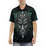 Men's Polo Shirt Fantasy Tribal Mask