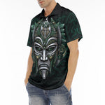 Men's Polo Shirt Fantasy Tribal Mask