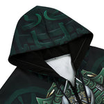 Men's Zip Up Hoodie Fantasy Tribal Mask