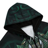 Men's Zip Up Hoodie Fantasy Tribal Mask