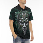 Men's Polo Shirt Fantasy Tribal Mask