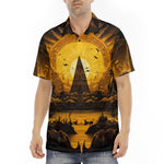 Men's Polo Shirt Mystical Egyptian Drawing