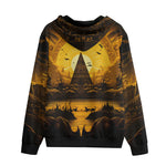 Men's Zip Up Hoodie Mystical Egyptian Drawing